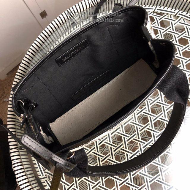 Balenciaga女包 巴黎世家最新款斜條紋字帆布包 Balenciaga斜條紋字新版一行字 小號手提包  csbl1180